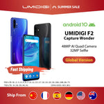 UMIDIGI F2 Android 10 bande globali 6.53 "FHD + 6 GB 128 GB 48 MP AI Quad Camera 32 MP Selfie Helio P70 Smartphone 5150 mAh NFC