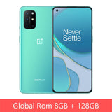 Global Rom OnePlus 8T 8 T 8GB 128GB Snapdragon 865 5G Smartphone 120Hz AMOLED Fluid Screen 48MP Quad Cams 4500mAh 65W Warp