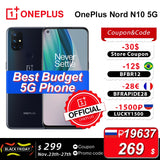 World Premiere Global Version OnePlus Nord N10 5G 6GB 128GB Snapdragon 690 Smartphone 90Hz Display 64MP Quad Cams Warp 30T NFC