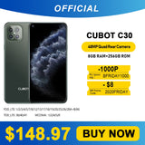 Cubot C30 48MP Quad AI Camera 8GB+256GB 32MP Selfie Smartphone Global 4G LTE Helio P60 NFC 6.4 Inch FHD+ 4200mAh Android 10