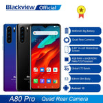 Global Version Blackview A80 Pro Quad Rear Camera Octa Core 4GB+64GB Android 10 Mobile Phone Waterdrop 4680mAh 4G Smartphone